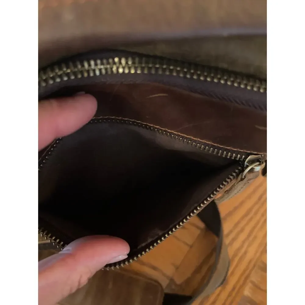 Jack&Chris Leather Messenger Bag for Men Man Purse Crossbody Bag